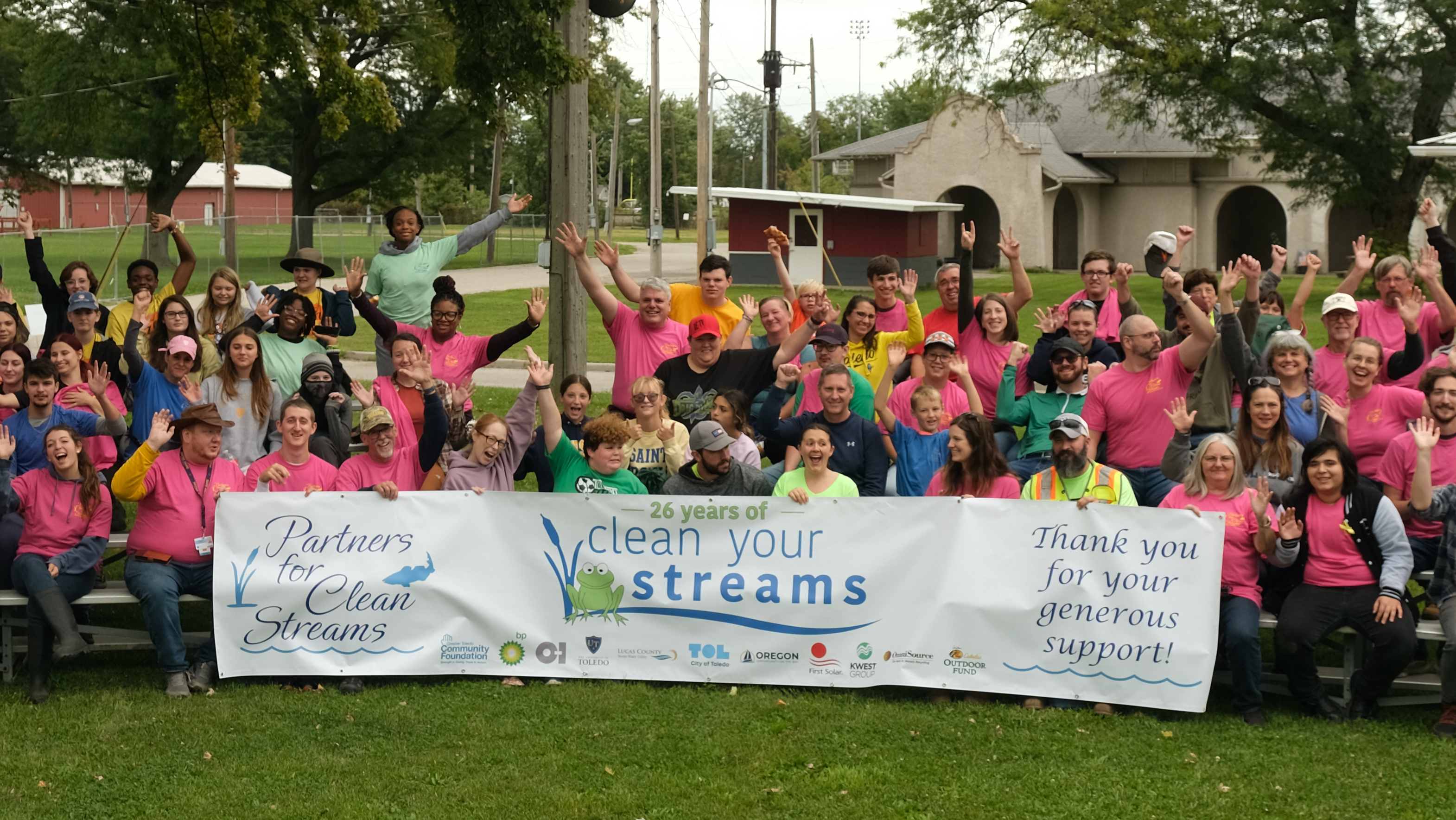 A group photo from the 26th Annual Clean Your Streams, hosted Partners for Clean Streams. Credit: Randy Nissen, PCS volunteer.